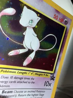 Pokemon Card Black Star Promo Mew 9 Holo WOTC Heavily Played Damaged - Image 5