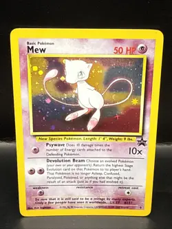 Pokemon TCG Mew 2000 WOTC Black Star Promo 9 Holo League Pokemon Card A - Image 1
