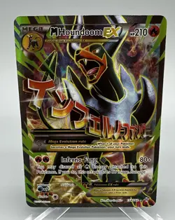 Pokemon TCG M Houndoom EX (Full Art) 154/162 Breakthrough Holo Near Mint - Image 1