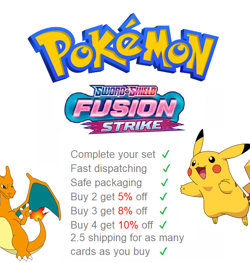 POKEMON TCG SWORD & SHIELD FUSION STRIKE CHOOSE YOUR CARD RARE HOLO REVERSE 2021 - Image 1