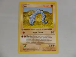 1999 Pokemon Game Base Set 1st Edition Shadowless #56 Onix - Image 1