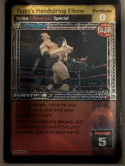 Tajiri’s Handspring Elbow Superstar Foil Card WWF WWE Raw Deal CCG TCG Rare - Image 1
