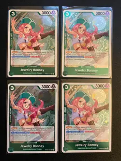 Jewelry Bonney Playset PRB02-004 4 Card Set Best Vol.2 One Piece TCG English NM - Image 1