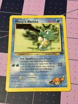 Pokemon TCG Misty's Horsea Gym Challenge 87/132 Card Common LP - Image 1