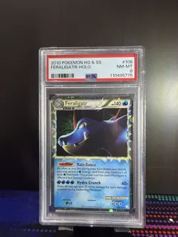Pokemon Feraligatr Prime HeartGold SoulSilver Holo Rare Card PSA 8 108/123 - Image 1