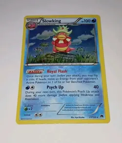 Vintage SLOWKING - 21/122 Breakpoint 🌀 Swirl Holo Rare Pokemon Card NM 2016 - Image 2