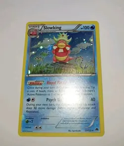 Vintage SLOWKING - 21/122 Breakpoint 🌀 Swirl Holo Rare Pokemon Card NM 2016 - Image 3