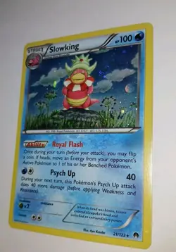 Vintage SLOWKING - 21/122 Breakpoint 🌀 Swirl Holo Rare Pokemon Card NM 2016 - Image 4