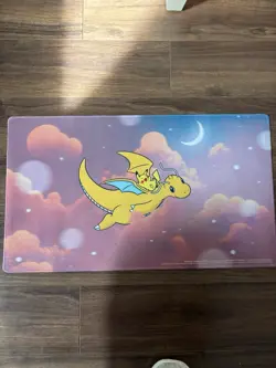 New Pokemon Center Exclusive TCG Card Game Dreamy Dragonite Playmat Play Mat - Image 1