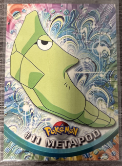 Metapod #11 Topps TV Animation Edition Series 1 Pokemon Card Red Topps Logo HP - Image 1
