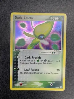 Pokemon Dark Celebi EX Hidden Legends Holo Rare Card 4/101 2004 HP - Image 1