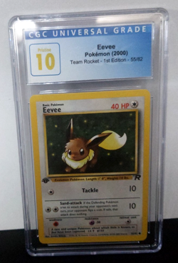 2000 Pokemon 1st Edition Team Rocket Eevee 55/82 CGC Pristine 10 pop 21 - Image 1