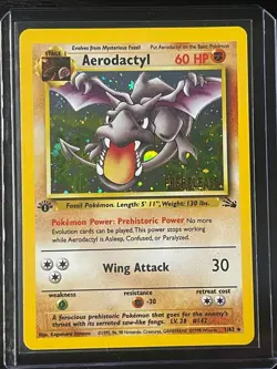 Pokemon TCG RARE COSMOS Aerodactyl Prerelease Promo Holo Foil Near Mint European - Image 4