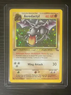 Pokemon TCG RARE COSMOS Aerodactyl Prerelease Promo Holo Foil Near Mint European - Image 4