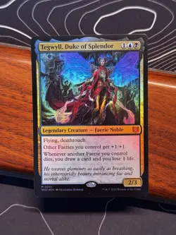 MTG Tegwyll, Duke of Splendor Wilds of Eldraine Commander NM FOIL Extended Art - Image 1