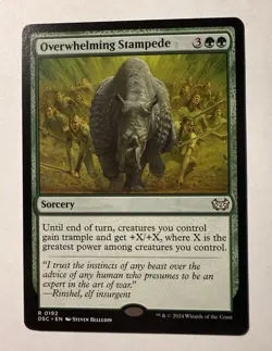 1x Overwhelming Stampede - Commander: Duskmourn: House of Horror - NM - MTG - Image 1