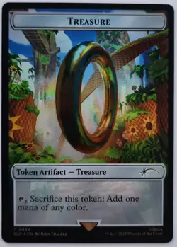 Treasure Token (Rainbow Foil) #2094 Secret Lair Drop Sonic Magic MTG - Image 1