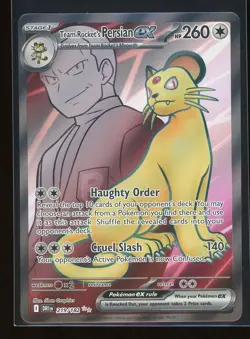 Team Rocket's Persian ex 2025 Pokemon Destined Rivals 219/182 Ultra Rare Holo - Image 1