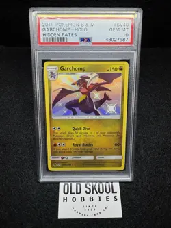 Pokemon TCG Hidden Fates ~ Garchomp #SV40 Shiny Holo Rare ~ PSA 10 GEM MINT - Image 1
