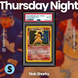 2000 POKEMON NEO GENESIS 1ST EDITION #17/111 TYPHLOSION HOLO PSA 8 - Image 1