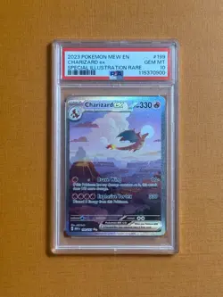 2023 POKEMON MEW EN-151 SPECIAL ILLUSTRATION RARE #199 CHARIZARD EX PSA 10 - Image 1