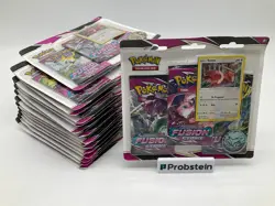 Lot of (16) Sealed Pokemon TCG Fusion Strike 3-Pack Blister Eevee - Image 1