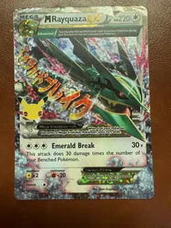 M Rayquaza EX 76/108 Celebrations Classic Collection Pokemon TCG Holo Foil NM+ - Image 1