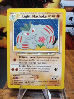 2000 Pokemon Neo Destiny Light Machoke #49 Extremely LP - Image 1