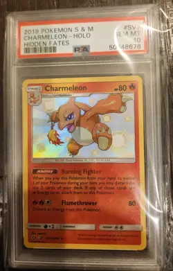 2019 Pokemon S&M Hidden Fates Charmeleon Shiny Holo Rare PSA 10 - Image 1