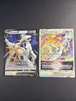 Arceus V & Arceus VSTAR SWSH306 SWSH307 Black Star Promo NM Pokemon TCG - Image 1