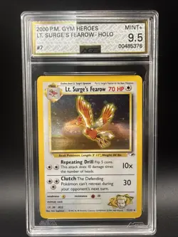 Pokemon TCG Lt. Surge's Fearow 1st Edition Holo Rare Gym Heroes - Image 1