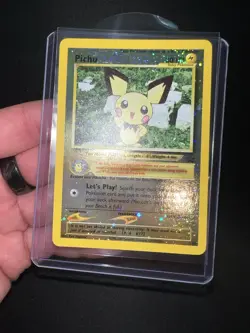 Pokemon Pichu TCG Reverse Holo Card 35 WOTC Promo NM Black Star Promo - Image 1
