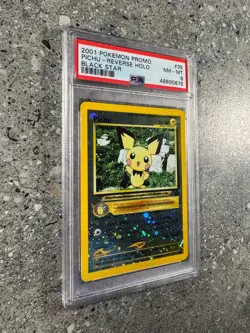 Pokemon TCG Cards Pichu 35 WOTC Black Star Promo Reverse Holo PSA 8 NM-MT STRONG - Image 3