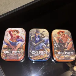 One Piece Tin Pack Set Vol 2 Set of 3 | TS-02 OP-13 | Factory Sealed | Bandai - Image 1