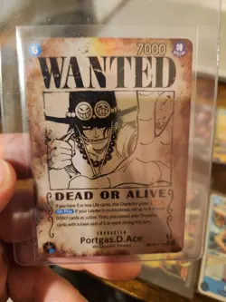 One Piece TCG Portgas. D. Ace Wanted Poster OP13-119 ERROR MISPRINT - Image 1