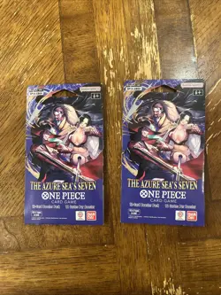 One Piece TCG The Azure Sea's Seven Factory Sealed Sleeved Booster OP-14 x2 - Image 1