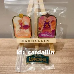 2025 Lorcana Disney tcg chinese logo badge winnie the pooh Rapunzel logo 3pcs - Image 1