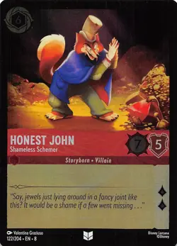 Honest John Shameless Schemer Foil 122/204 Reign of Jafar Disney Lorcana - Image 1
