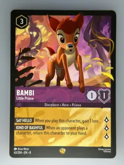 Disney Lorcana Bambi - Little Prince LEGENDARY Reign of Jafar #63/204 NM - Image 1
