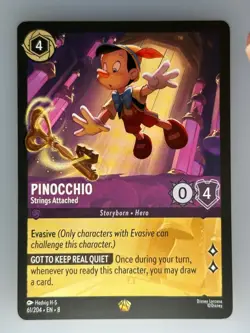 Disney Lorcana Pinocchio - Strings Attached LEGENDARY Reign of Jafar #61/204 NM - Image 1