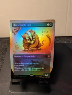 MTG Badgermole Cub FOIL BORDERLESS - x1 - NM - Avatar The Last Airbender ATLA - Image 1