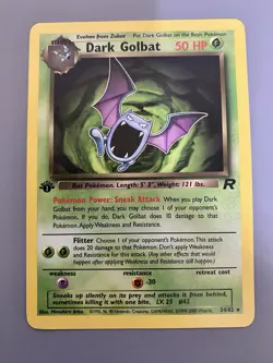 1st Edition Dark Golbat 24/82 Team Rocket Set Rare Vintage Pokemon Card - NM - Image 1