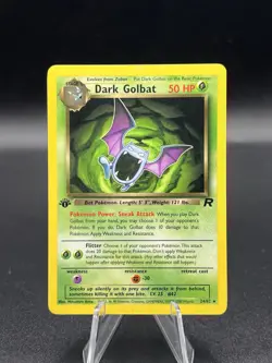 1st Edition Dark Golbat 24/82 Team Rocket WoTC Pokemon Card Rare Near Mint XI1 - Image 1