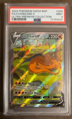 PSA 9 MINT Charizard V UPC Promo Holo Pokemon SWSH260 - Image 2