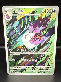 Pokemon TCG Arbok 176/162 Temporal Forces Illustration Rare - Image 1