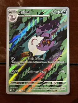 Pokemon Temporal Forces Arbok 176/162 Illustration Rare Holo - Image 1