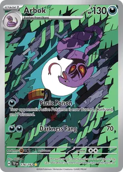 Pokemon TCG Arbok Temporal Forces 176/162 Hollo Illustration Rare - Image 1