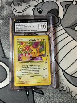 Pokemon Birthday Pikachu Holo Celebrations CGC 10 Gem Mint Black Star Promo ENG - Image 1