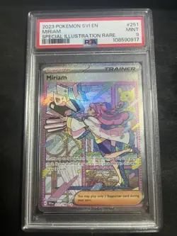 Pokemon Scarlet & Violet Miriam Full Art Trainer Card 251/198 Sir 2023 PSA 9 - Image 1