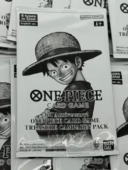 Lot of (36) 3RD ANNIVERSARY ONE PIECE CARD GAME TREASURE CAMPAING PACKS - Image 2